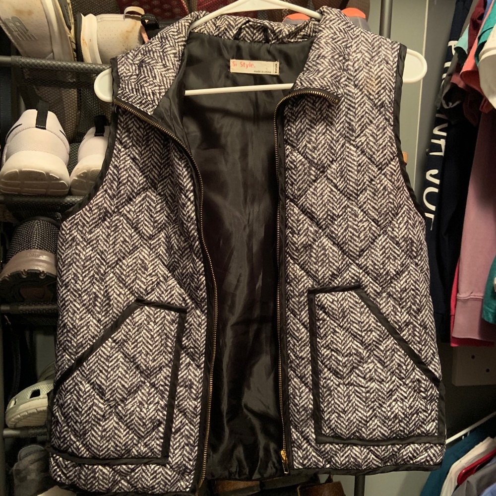 Black and White Vest